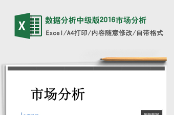 数据分析中级版2016市场分析