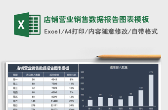 店铺营业销售数据报告图表模板