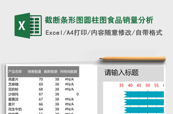 截断条形图圆柱图食品销量分析