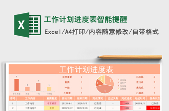 工作计划进度表智能提醒