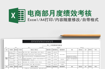 电商部月度绩效考核