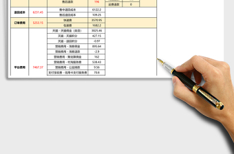 电商每日利润统计表