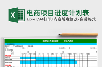 电商项目进度计划表