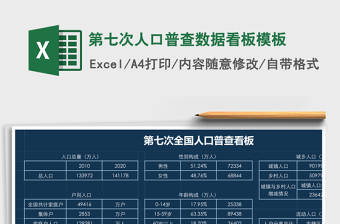 第七次人口普查数据看板模板