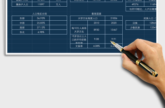 第七次人口普查数据看板模板
