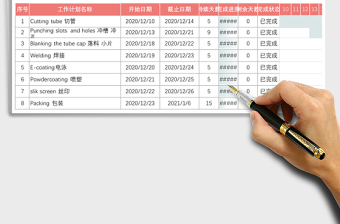 生产计划表甘特图模板