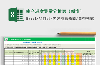 生产进度异常分析表（新增）