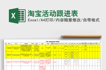 淘宝活动跟进表