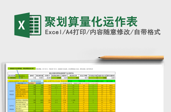 聚划算量化运作表