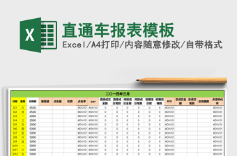 直通车报表模板