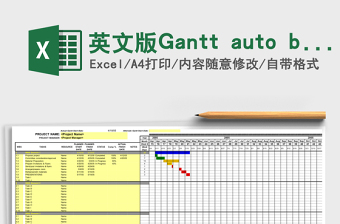 英文版Gantt auto barsshort