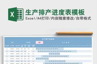 生产排产进度表模板