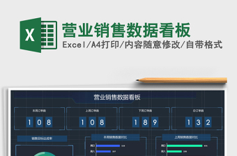 营业销售数据看板