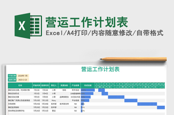 营运工作计划表