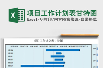 项目工作计划表甘特图