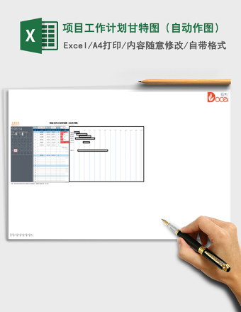 项目工作计划甘特图（自动作图）