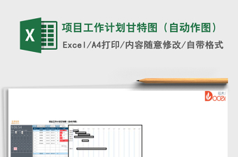 项目工作计划甘特图（自动作图）