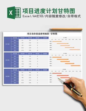项目进度计划甘特图
