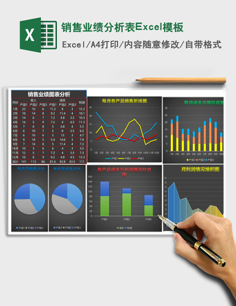 销售业绩分析表Excel模板