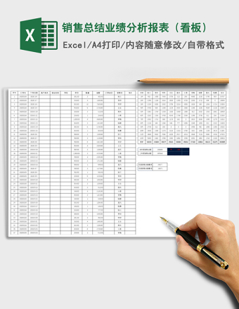 销售总结业绩分析报表（看板）