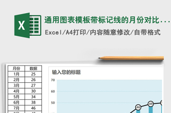 通用图表模板带标记线的月份对比折线图