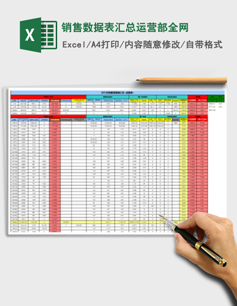 销售数据表汇总运营部全网