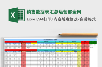 销售数据表汇总运营部全网