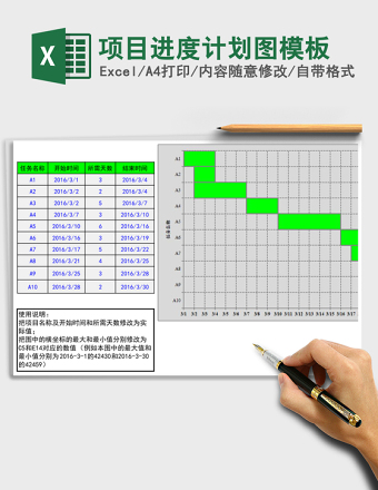 项目进度计划图模板