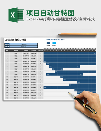 项目自动甘特图