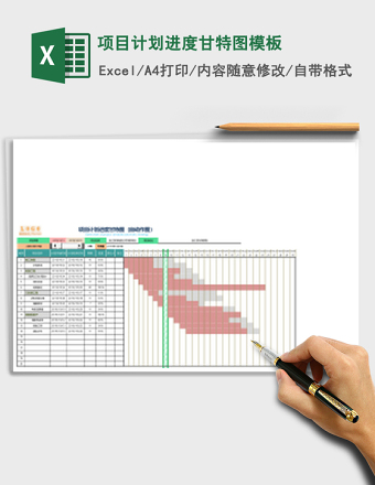 项目计划进度甘特图模板