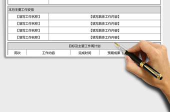 部门月度工作计划
