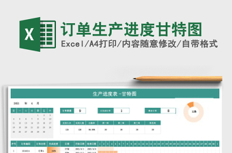 订单生产进度甘特图