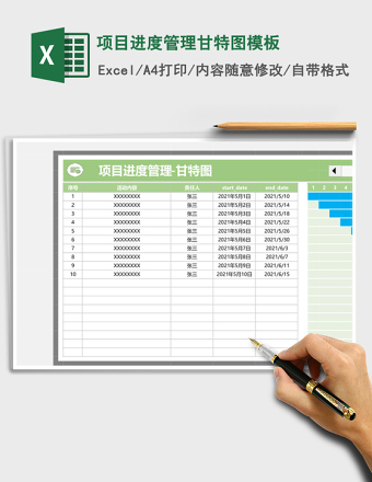 项目进度管理甘特图模板