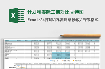 计划和实际工期对比甘特图