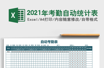 2025年考勤自动统计表