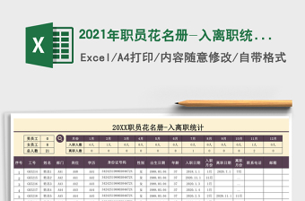 2025年职员花名册-入离职统计