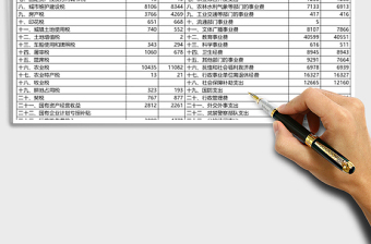 财政一般预算收支决算总表excel模板