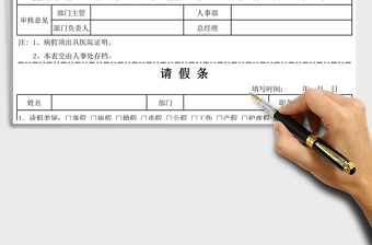 2025年公司员工请假条模板