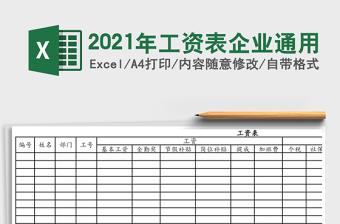 2025年工资表企业通用