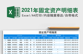 2025年固定资产明细表