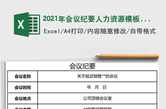 2025年会议纪要人力资源模板