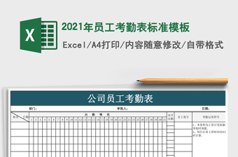2025年员工考勤表标准模板