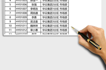 参与培训人员的胸卡Excel表格