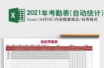 2025年考勤表(自动统计)