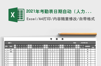 2025年考勤表日期自动（人力资源）