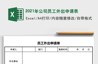 2025年公司员工外出申请表