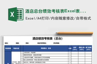 酒店总台绩效考核表下载