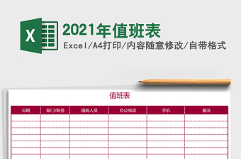 2025年值班表