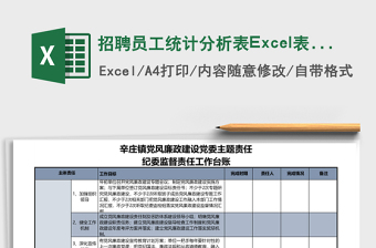 招聘员工统计分析表excel模板