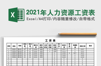2025年人力资源工资表